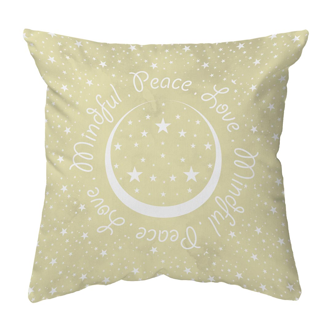 Zippered Pillow Peace.Love.Mindful Colored