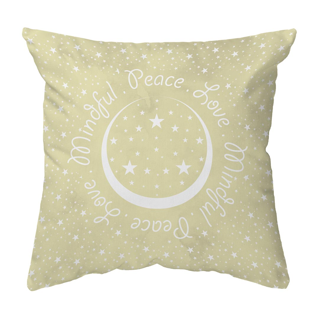 Zippered Pillow Shell Peace.Love.Mindful Colored
