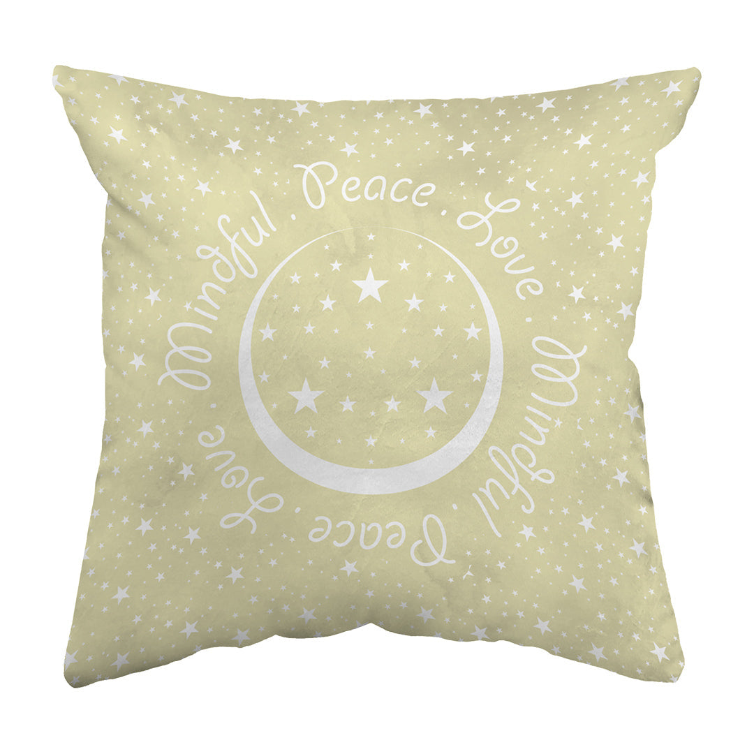 Zippered Pillow Shell Peace.Love.Mindful Colored