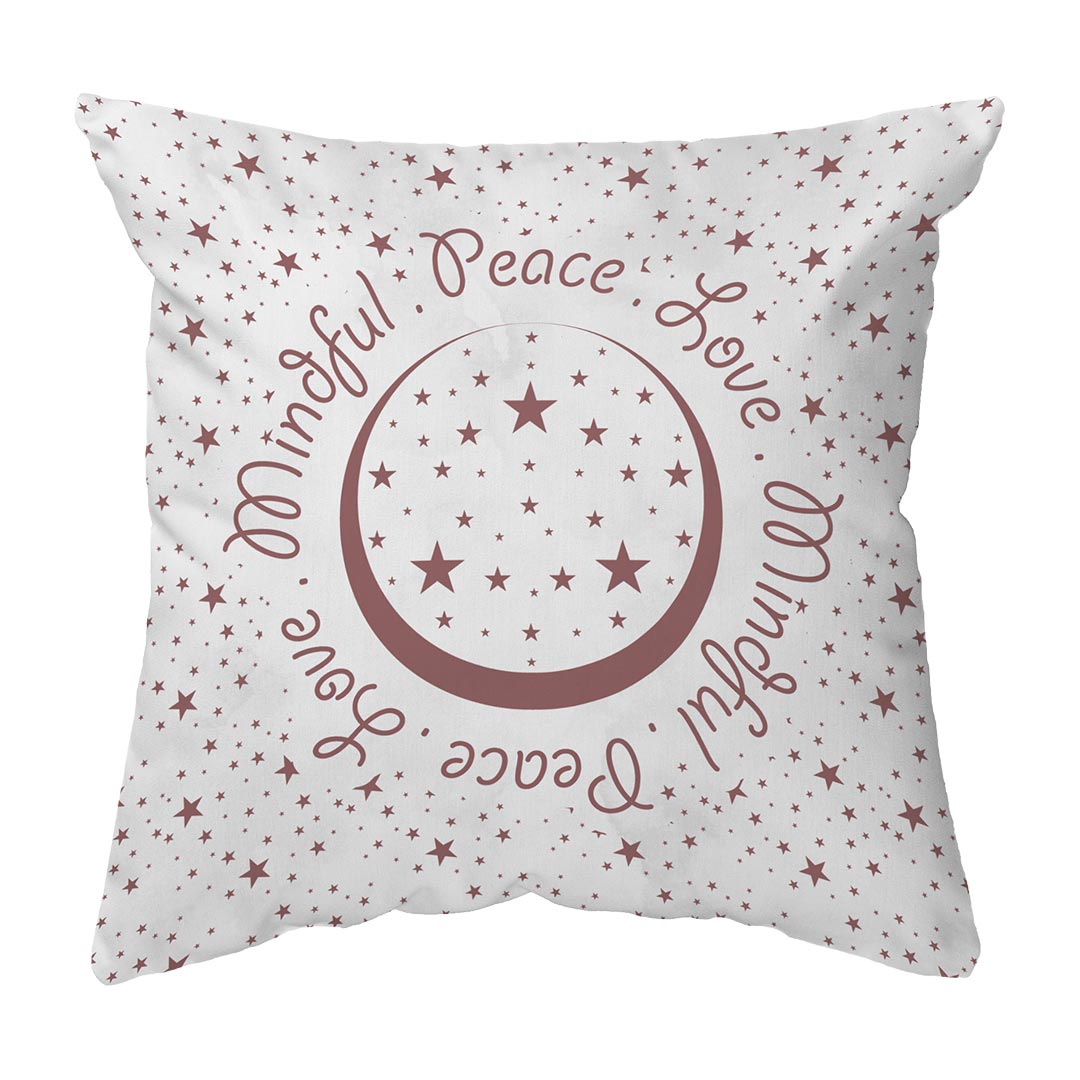 Zippered Pillow Shell Peace.Love.Mindful