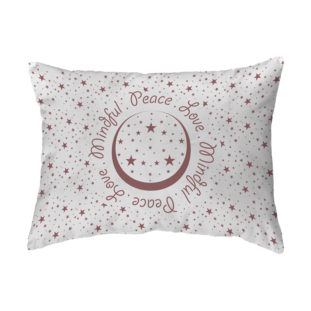 Zippered Pillow Shell Peace.Love.Mindful