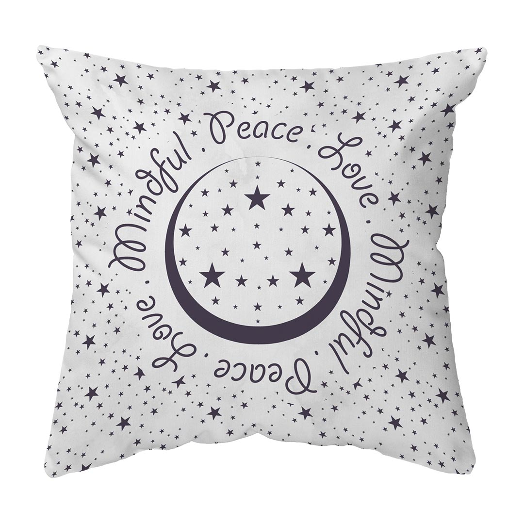 Zippered Pillow Shell Peace.Love.Mindful