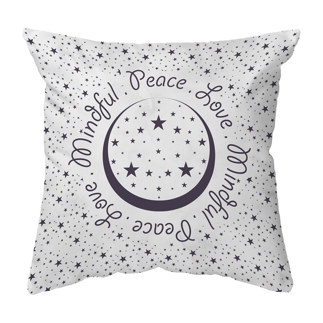 Zippered Pillow Shell Peace.Love.Mindful