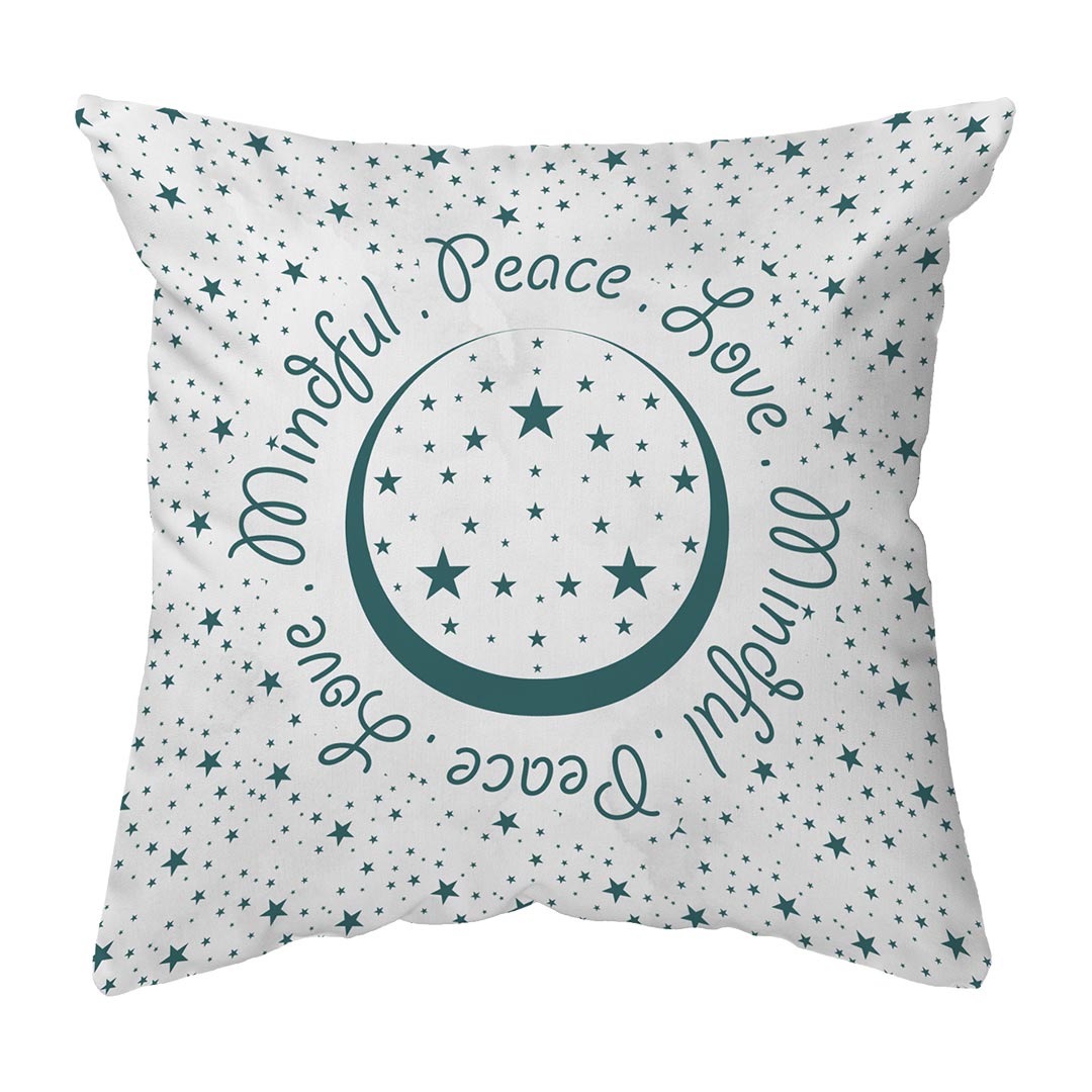 Throw Pillow Peace.Love.Mindful