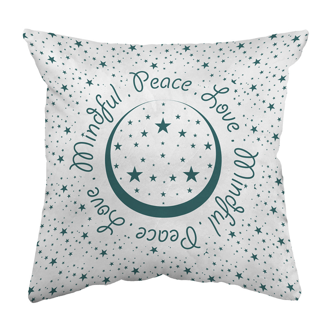 Throw Pillow Peace.Love.Mindful