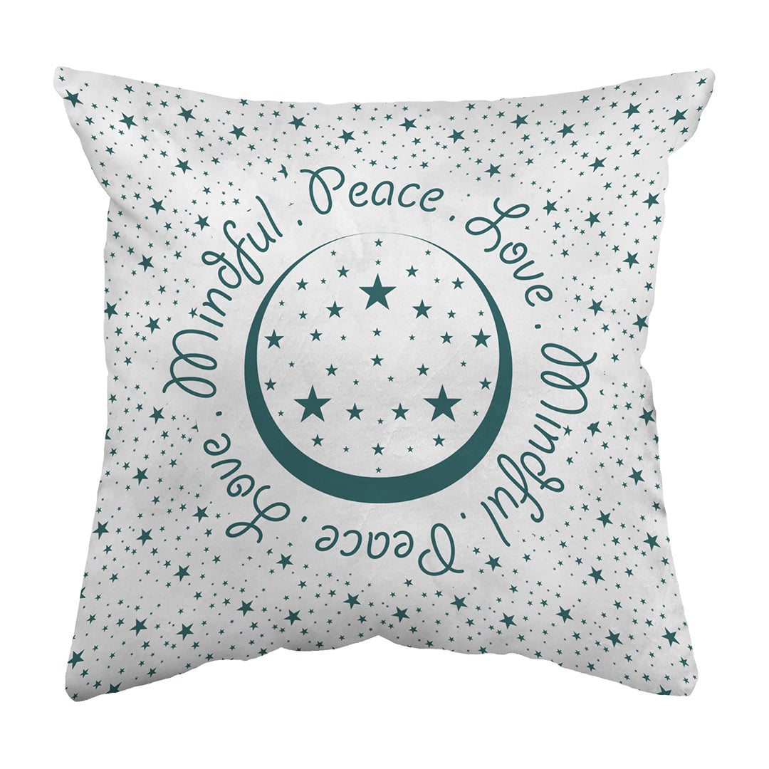 Throw Pillow Peace.Love.Mindful
