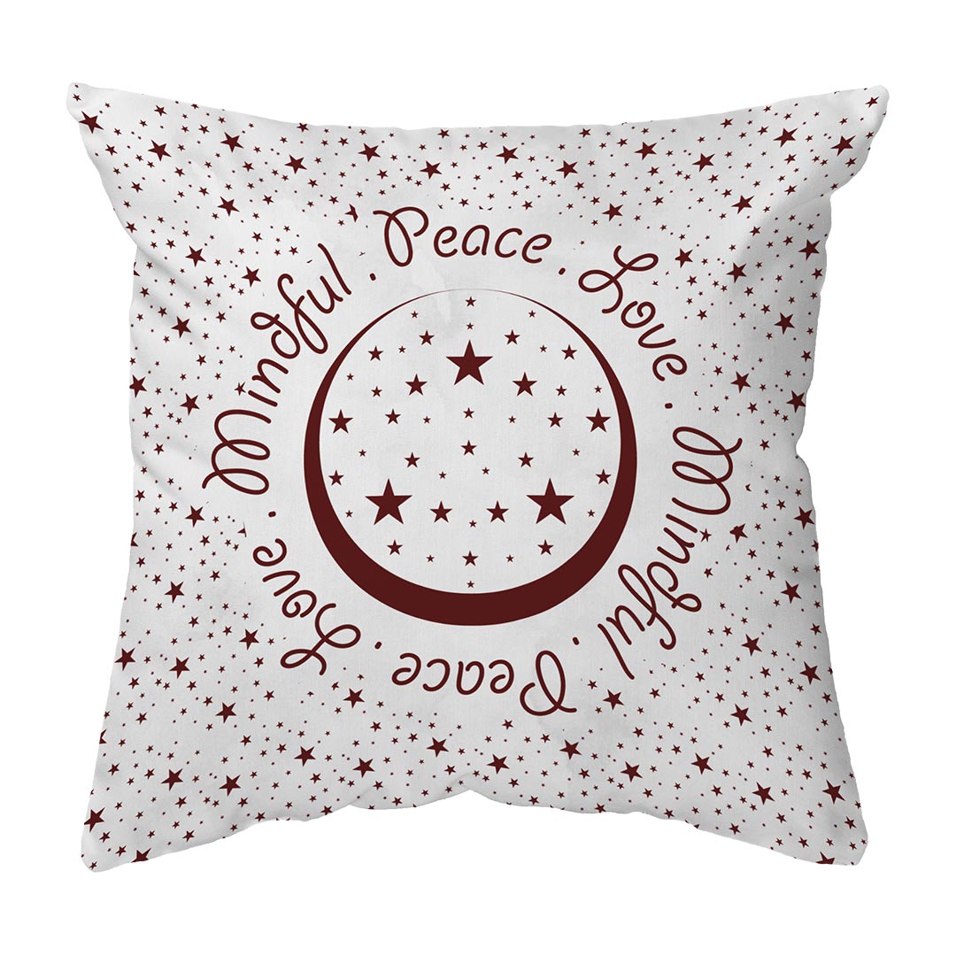 Zippered Pillow Shell Peace.Love.Mindful