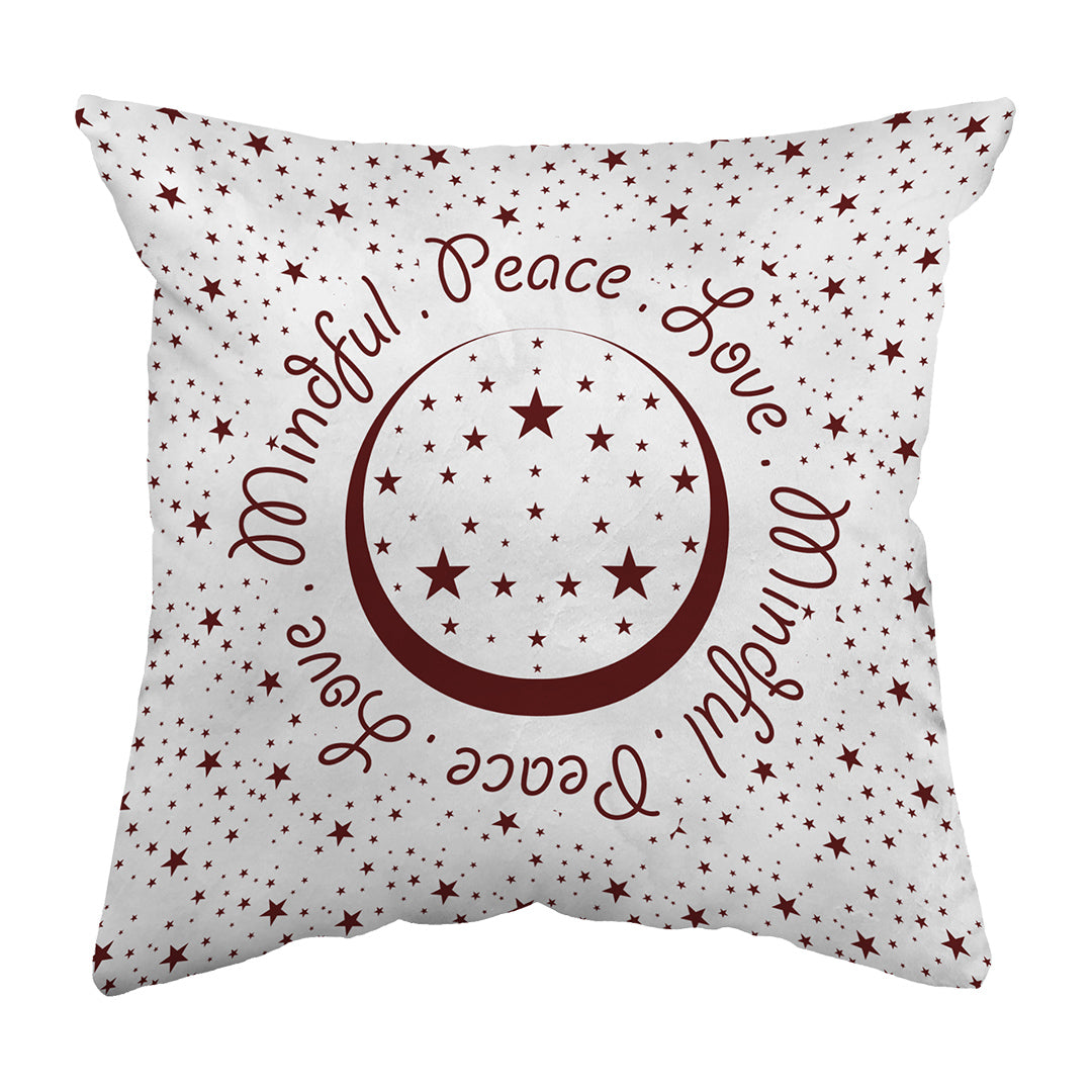Throw Pillow Peace.Love.Mindful