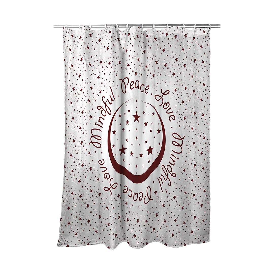 Shower Curtain Peace.Love.Mindful