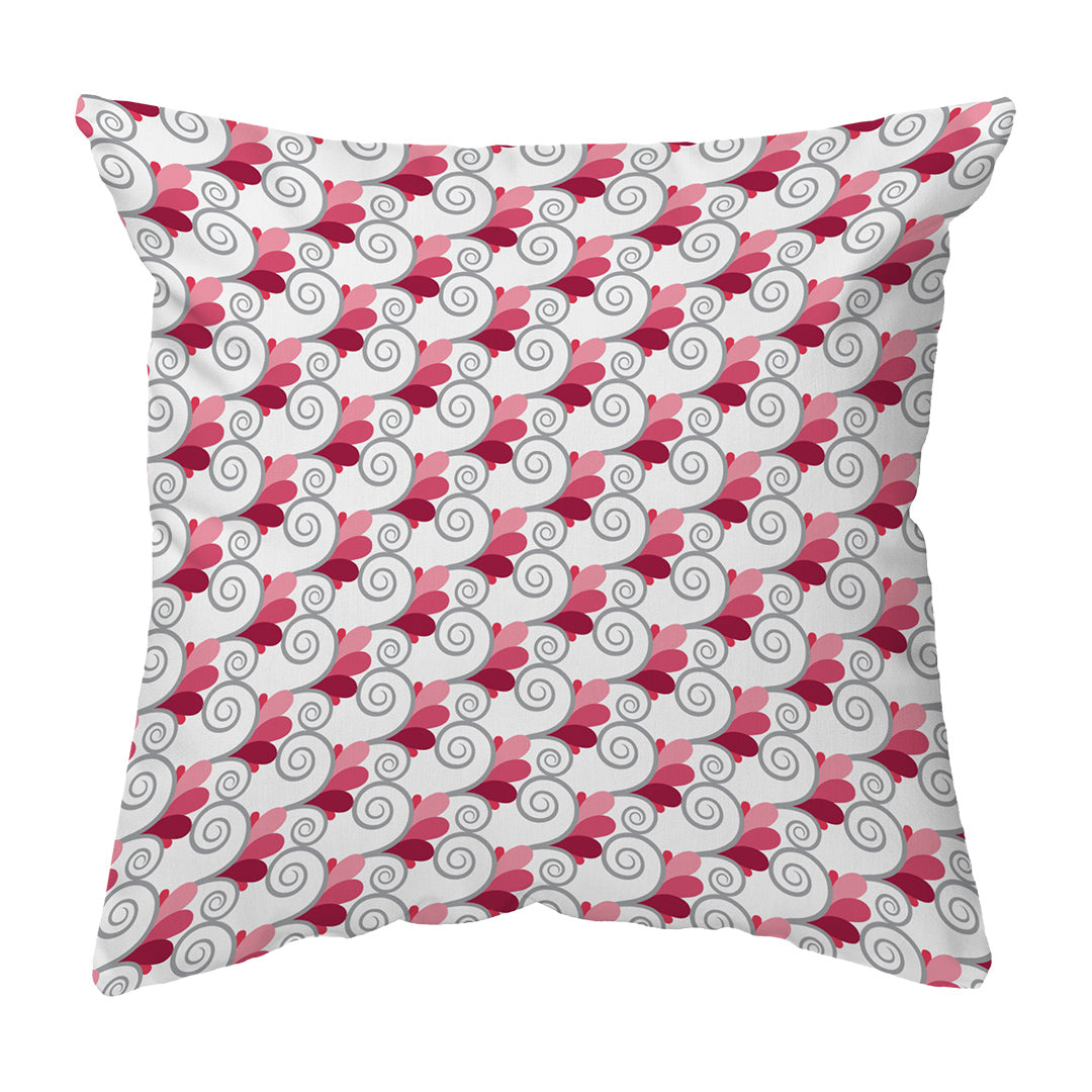 Throw Pillow Spiral Buds