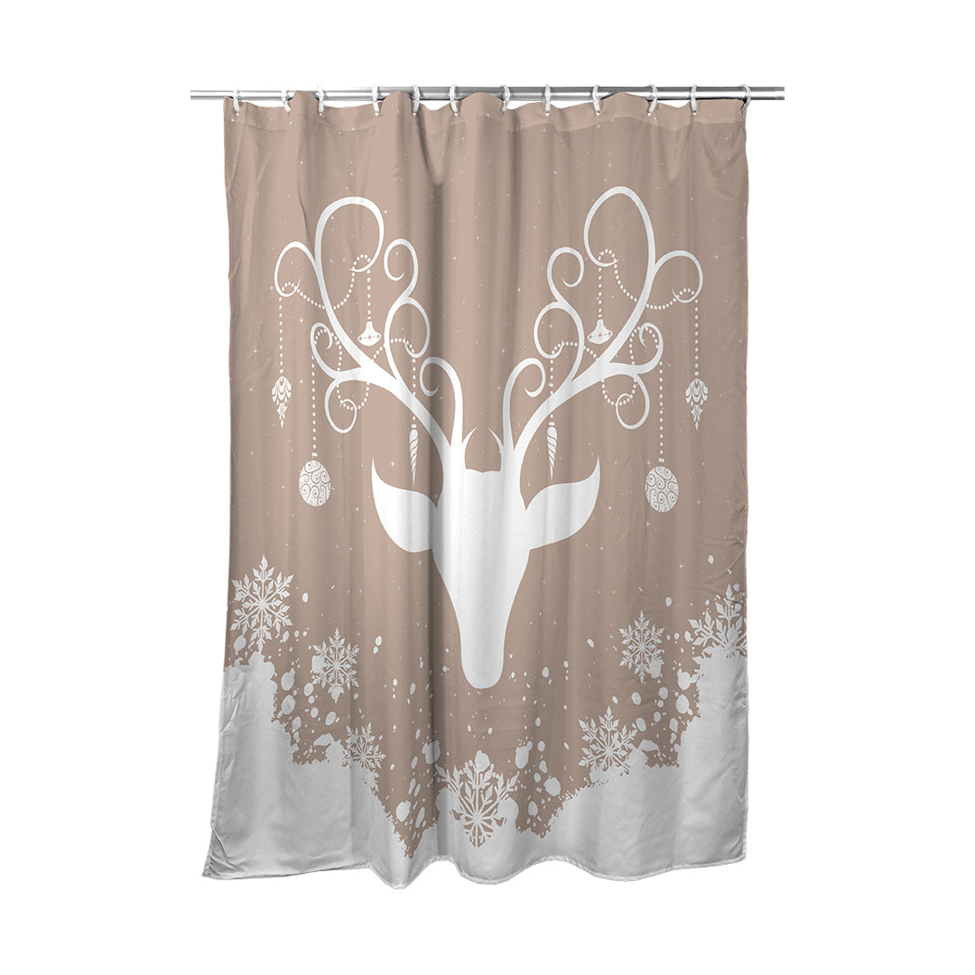 Shower Curtain Yule Stag