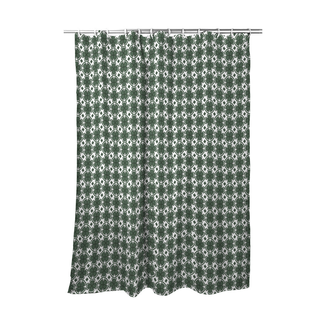 Shower Curtain Four Leaf Clover Pattern