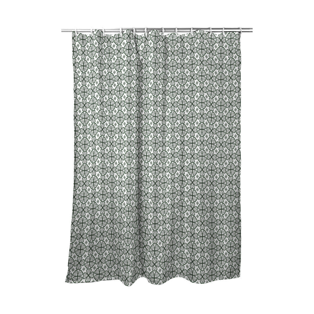 Shower Curtain Four Leaf Clover Pattern