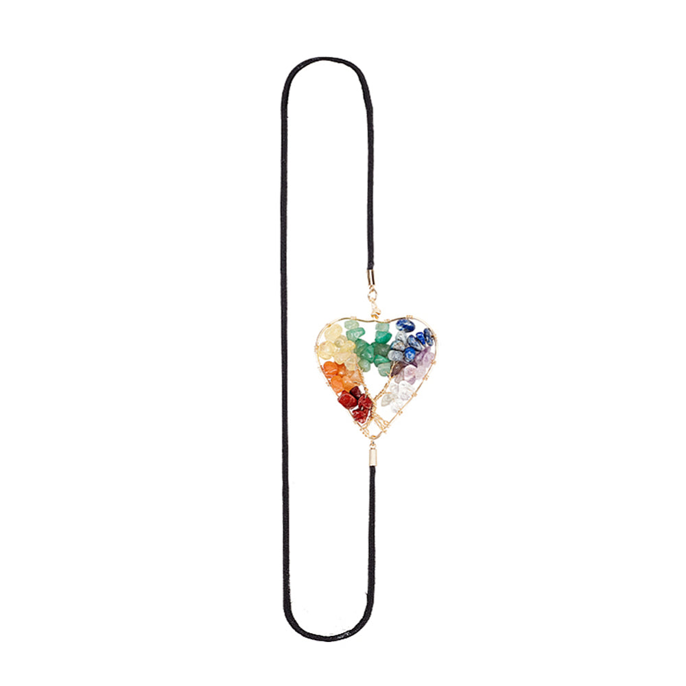 Bookmark Natural Gemstone Tree of Life with Elastic Band