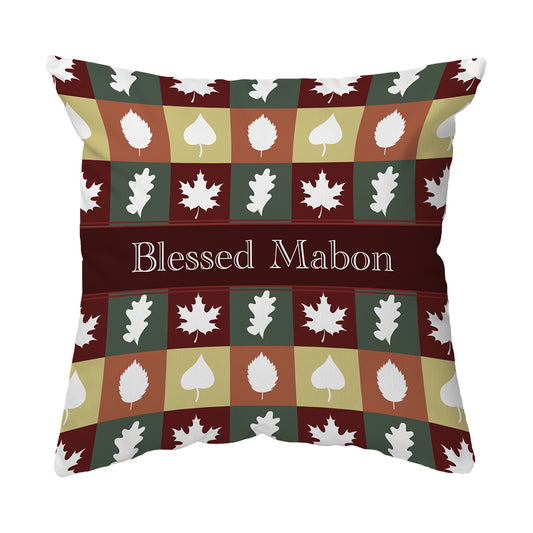 Throw Pillow Blessed Mabon Patches