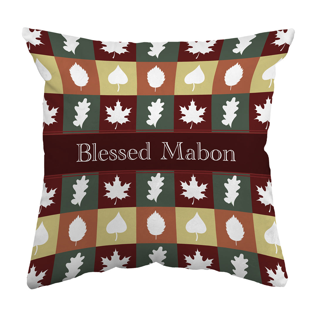 Throw Pillow Blessed Mabon Patches