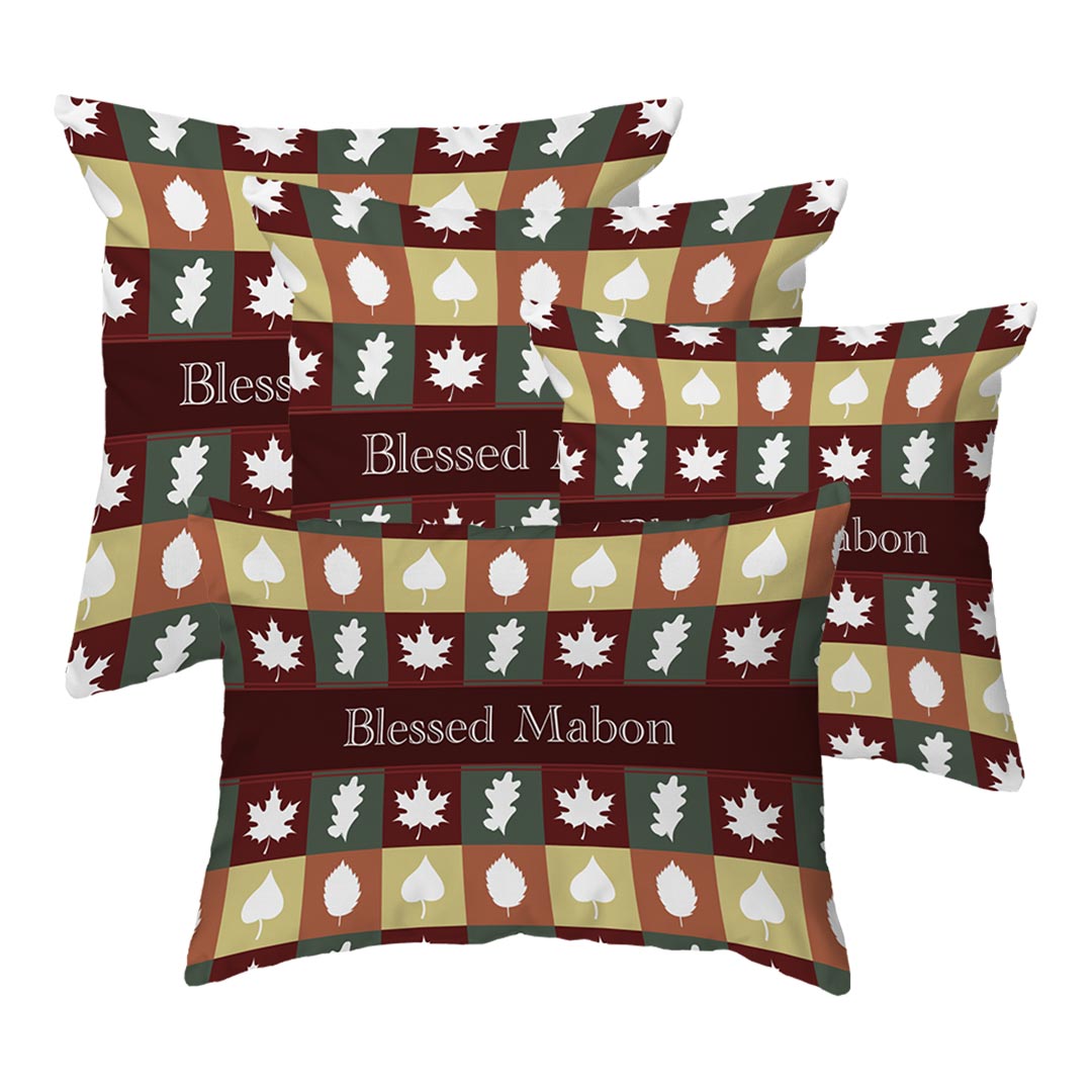 Zippered Pillow Blessed Mabon Patches