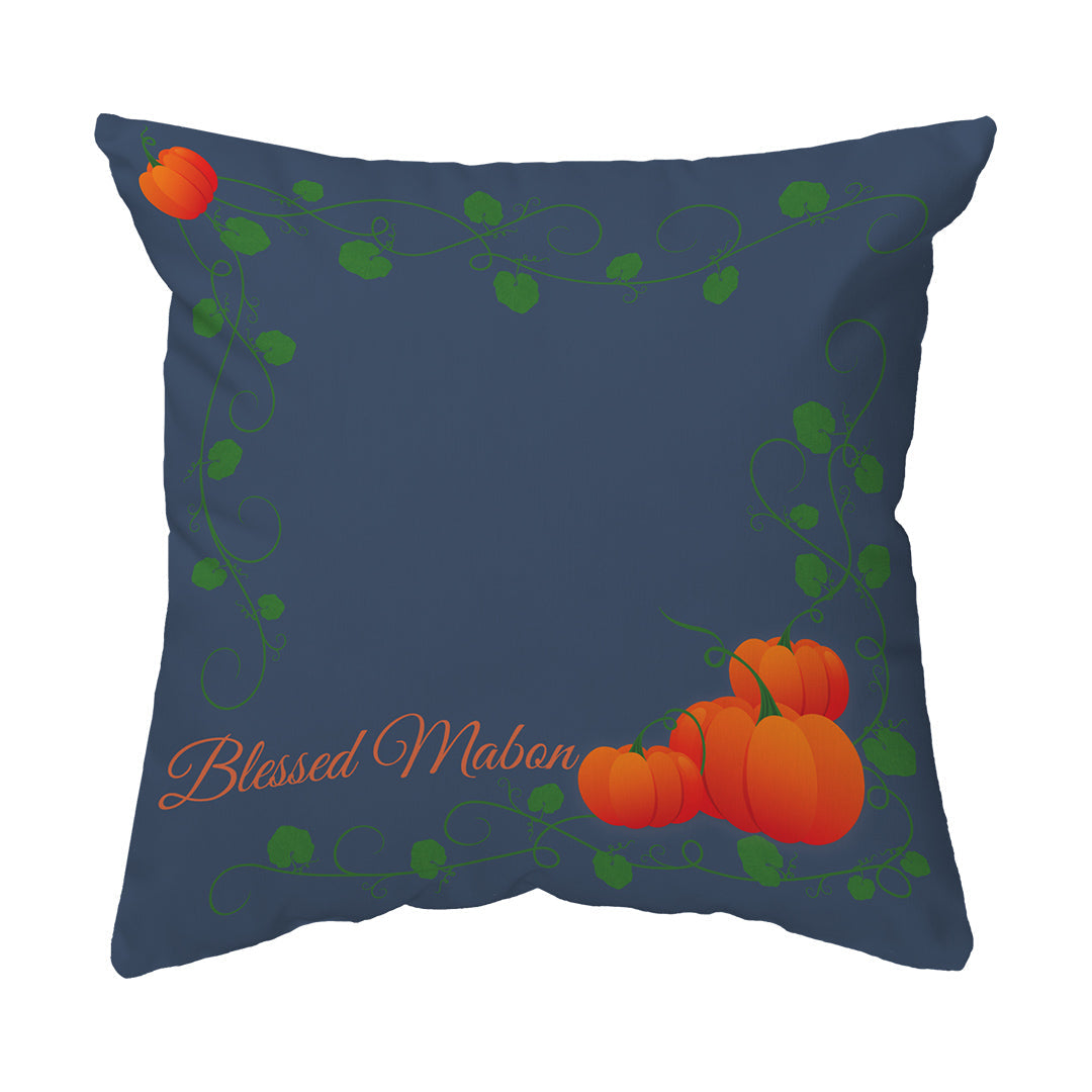 Throw Pillow Blessed Mabon Pumpkins