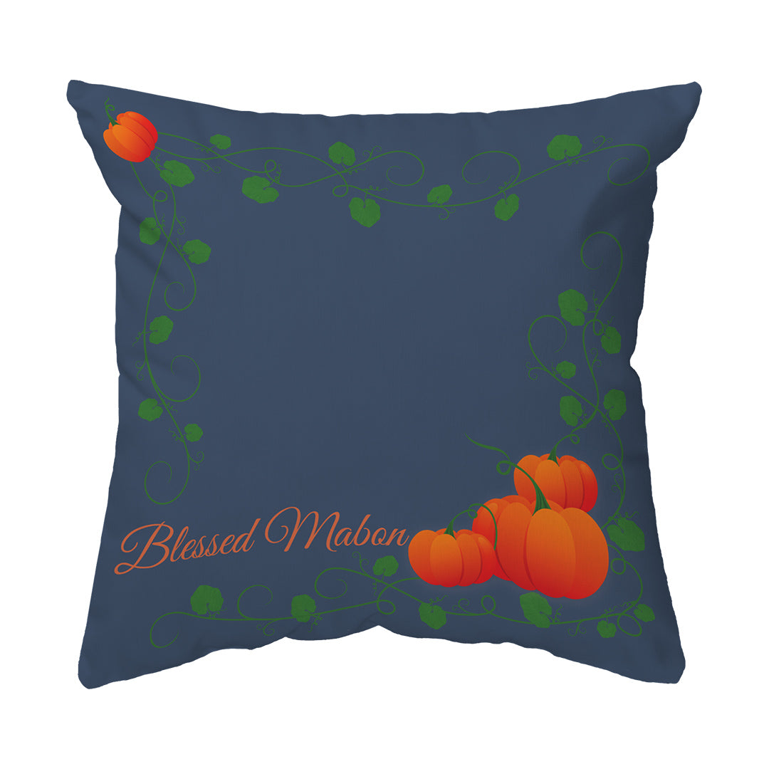 Throw Pillow Blessed Mabon Pumpkins