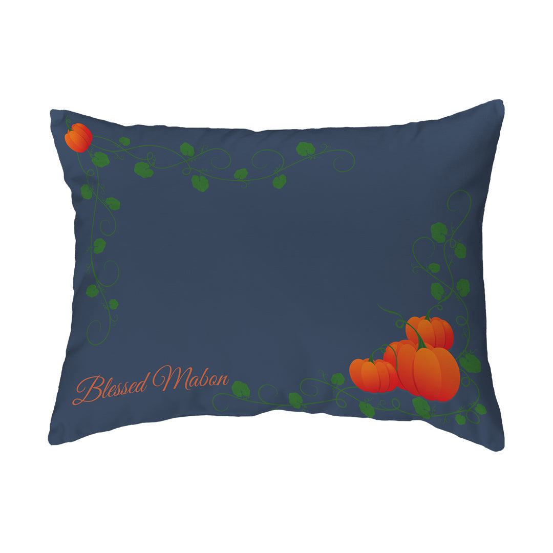 Throw Pillow Blessed Mabon Pumpkins