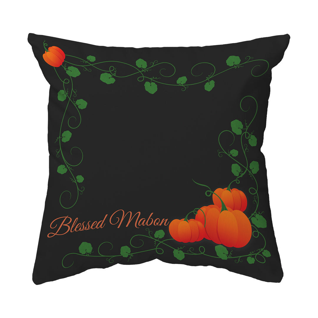 Throw Pillow Blessed Mabon Pumpkins