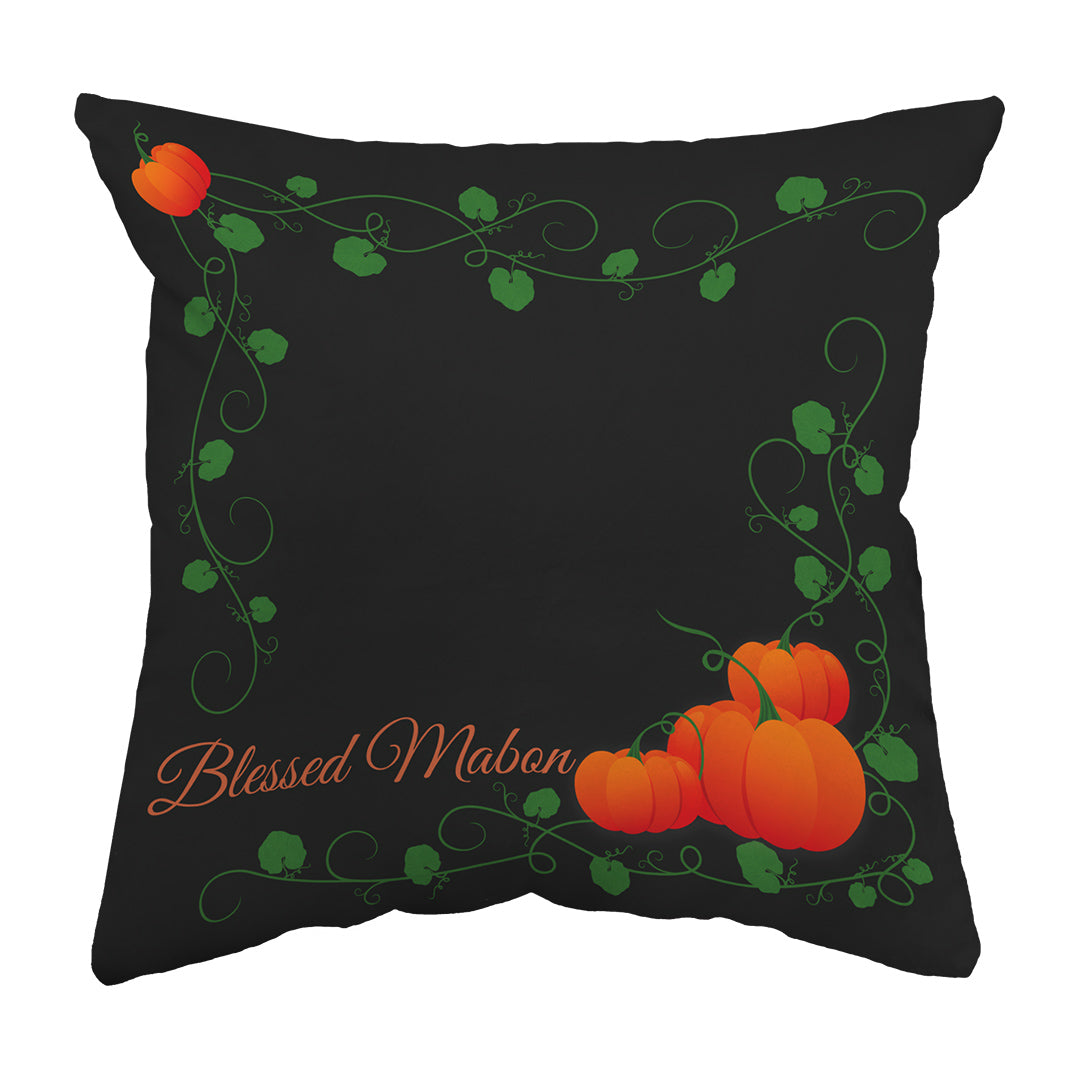 Throw Pillow Blessed Mabon Pumpkins