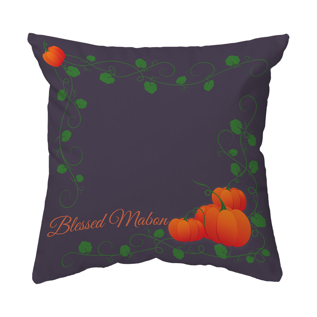 Throw Pillow Blessed Mabon Pumpkins