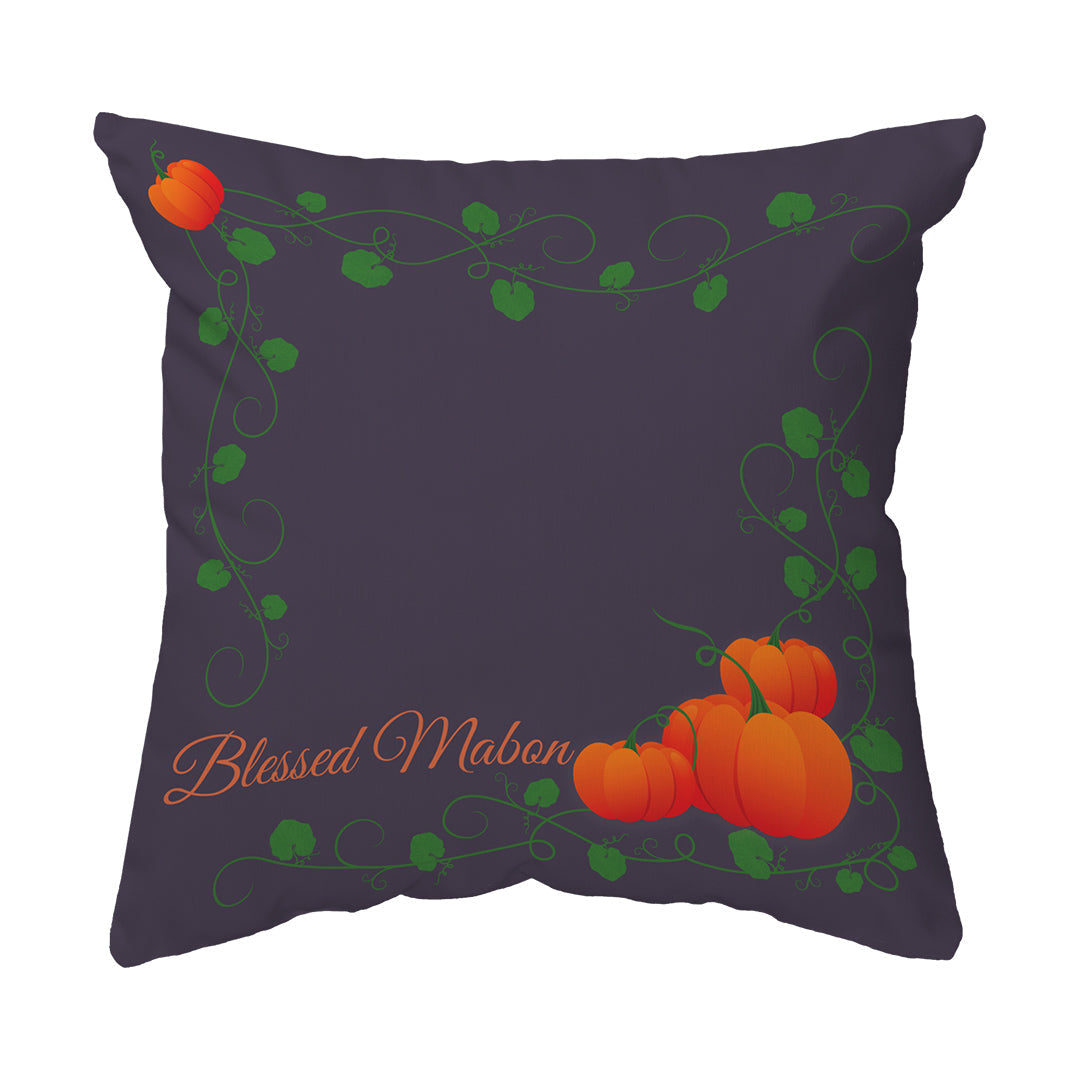 Throw Pillow Blessed Mabon Pumpkins