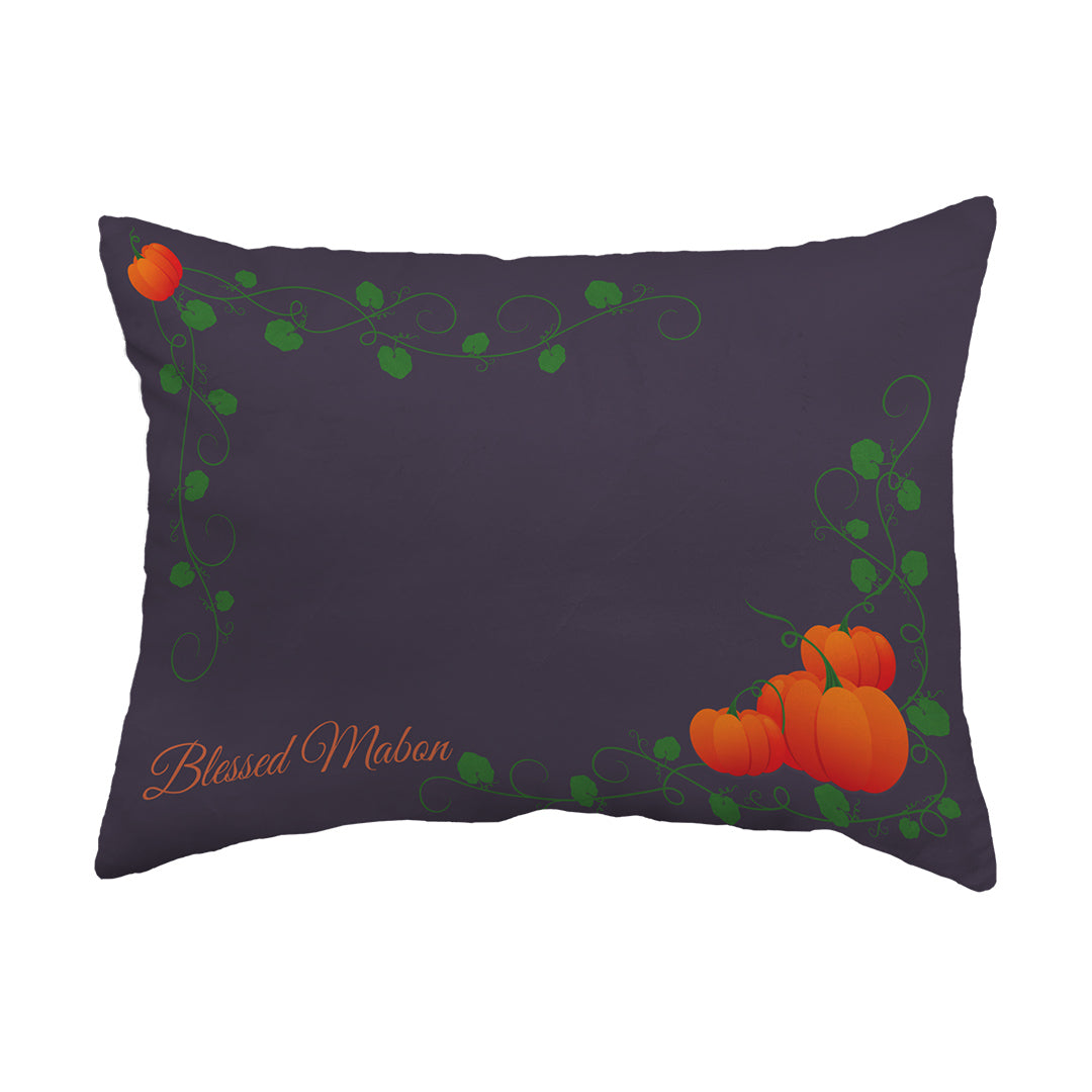 Throw Pillow Blessed Mabon Pumpkins