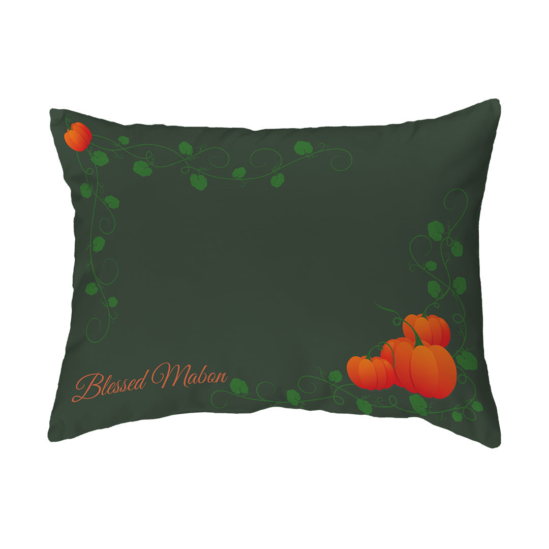 Throw Pillow Blessed Mabon Pumpkins