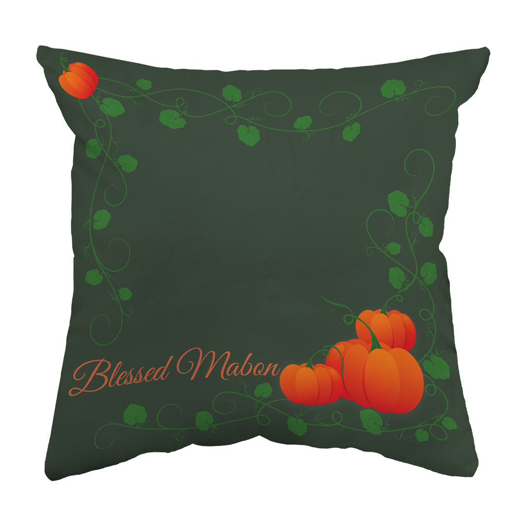 Throw Pillow Blessed Mabon Pumpkins