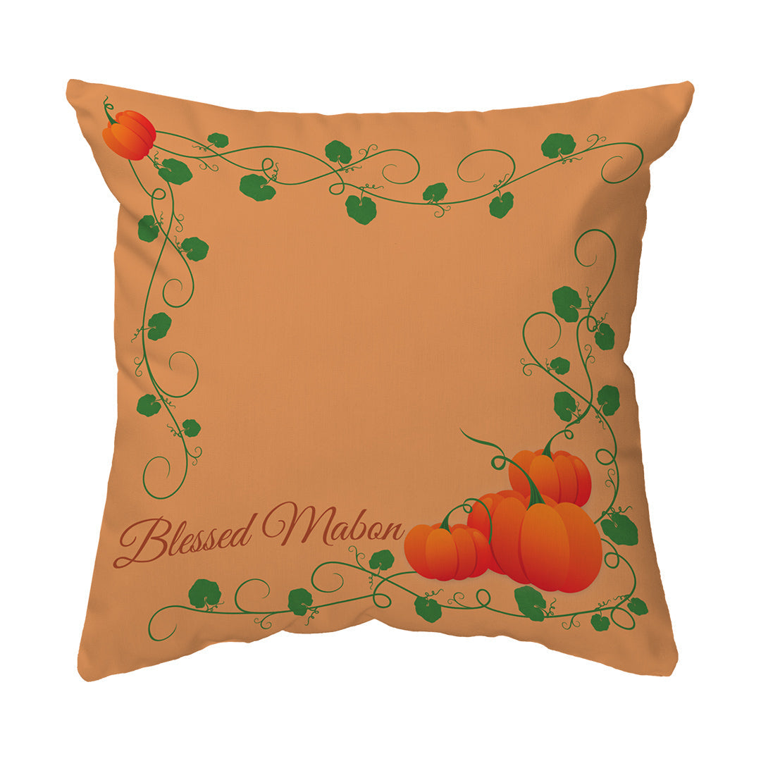 Throw Pillow Blessed Mabon Pumpkins