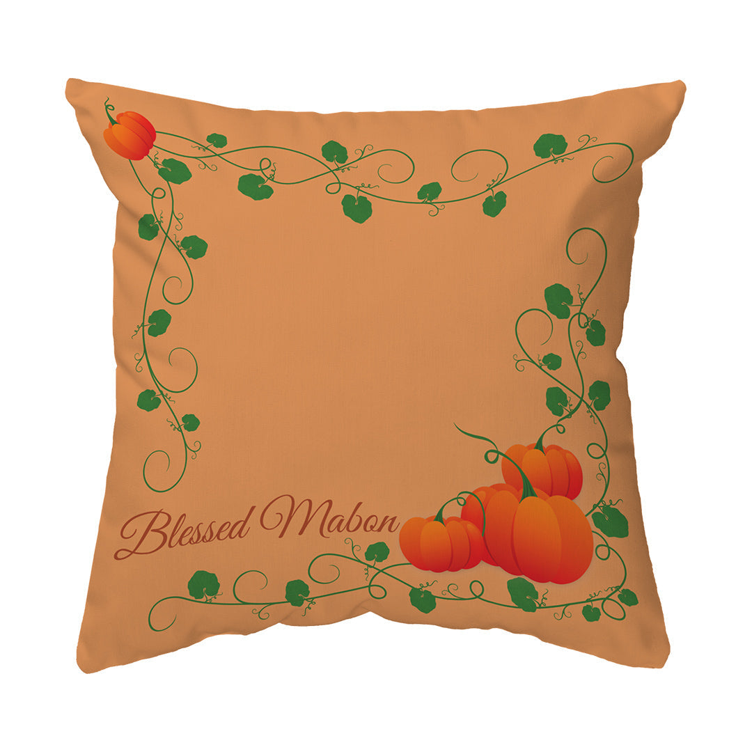 Throw Pillow Blessed Mabon Pumpkins