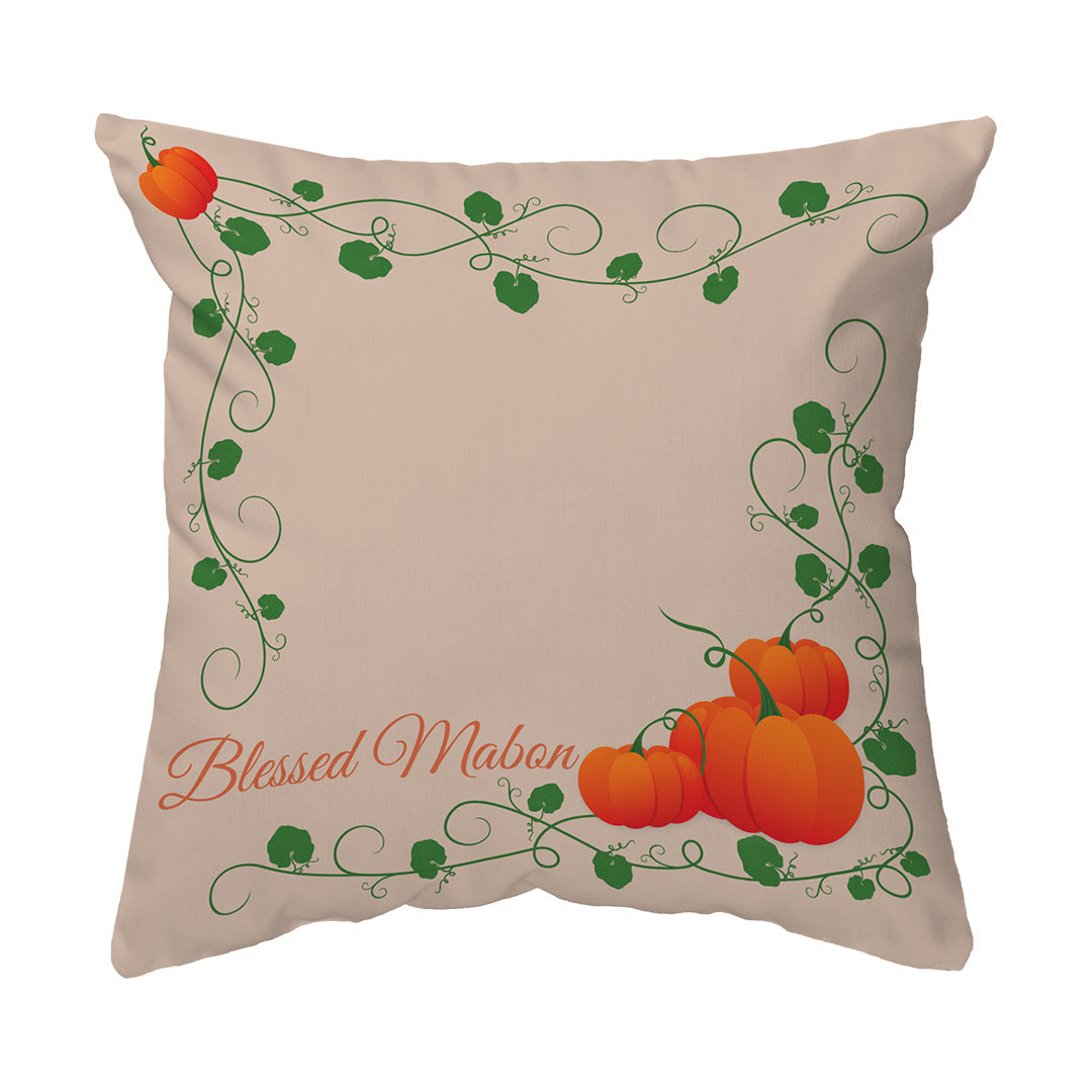 Throw Pillow Blessed Mabon Pumpkins