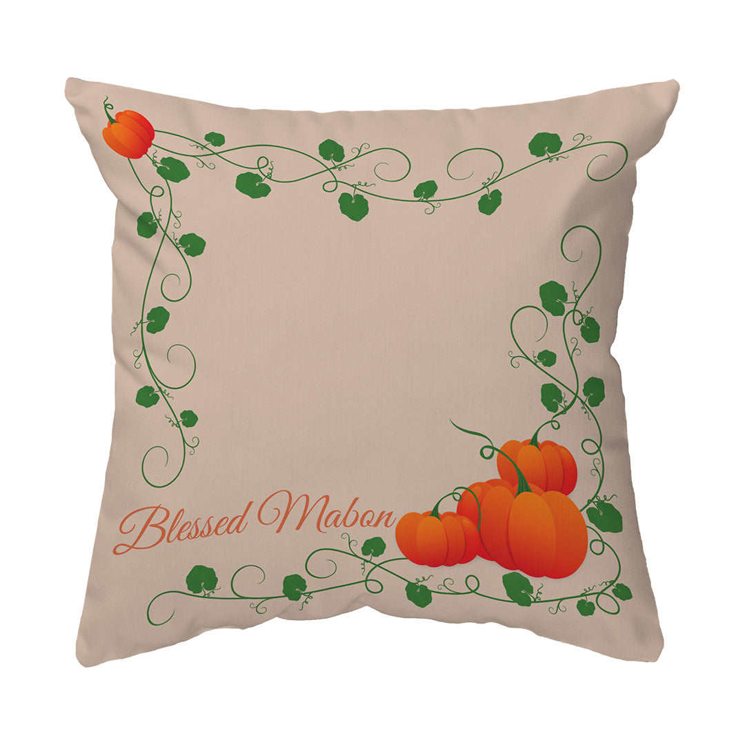 Throw Pillow Blessed Mabon Pumpkins