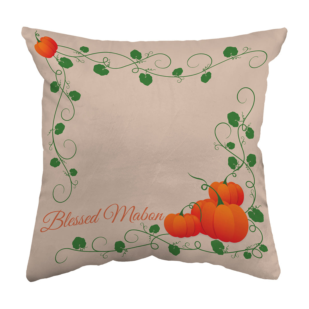 Throw Pillow Blessed Mabon Pumpkins