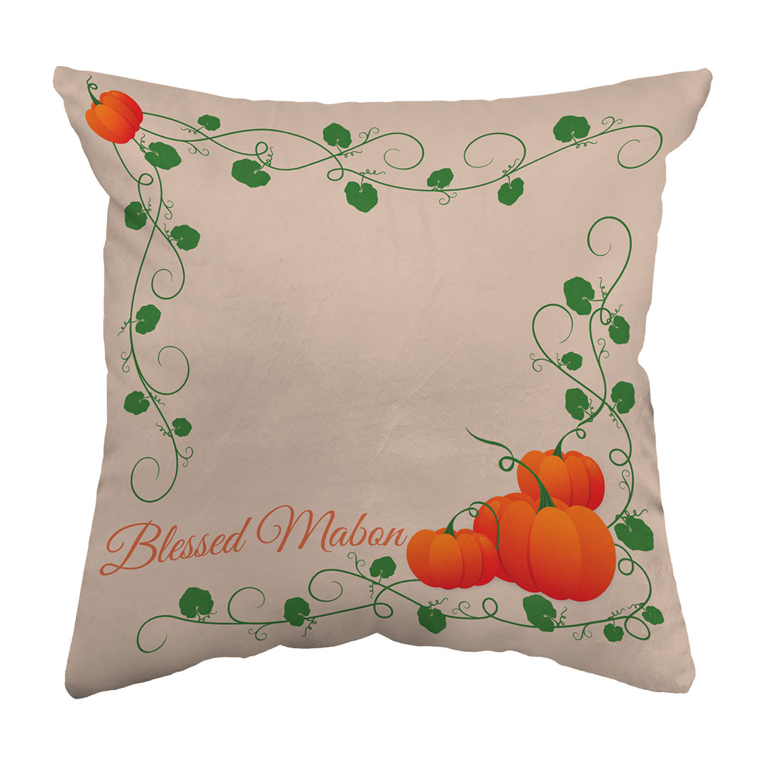 Zippered Pillow Blessed Mabon Pumpkins