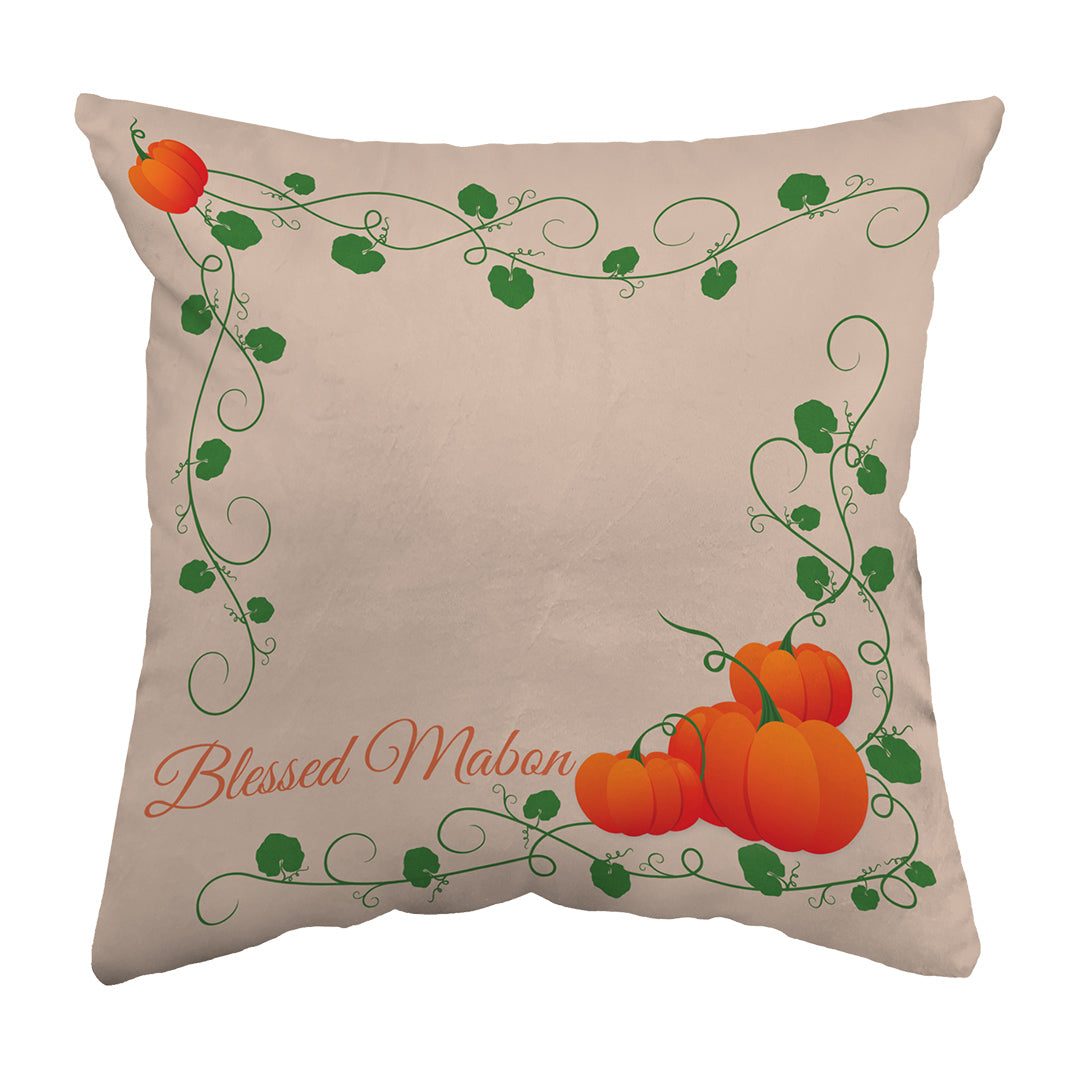 Throw Pillow Blessed Mabon Pumpkins