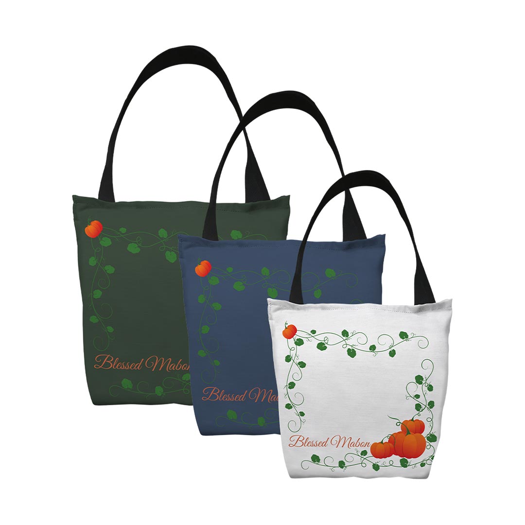 Tote Bags Blessed Mabon Pumpkins