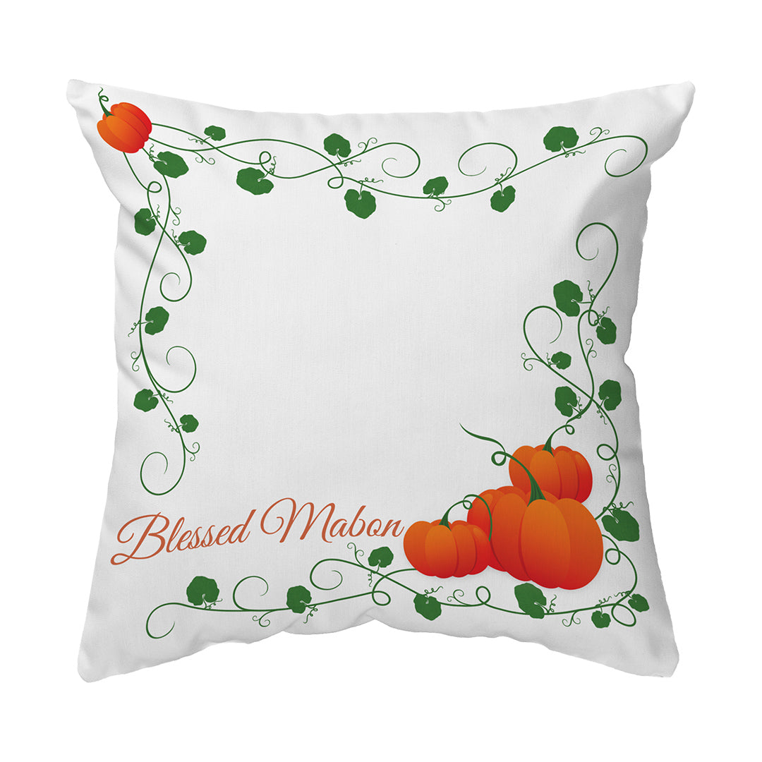 Throw Pillow Blessed Mabon Pumpkins