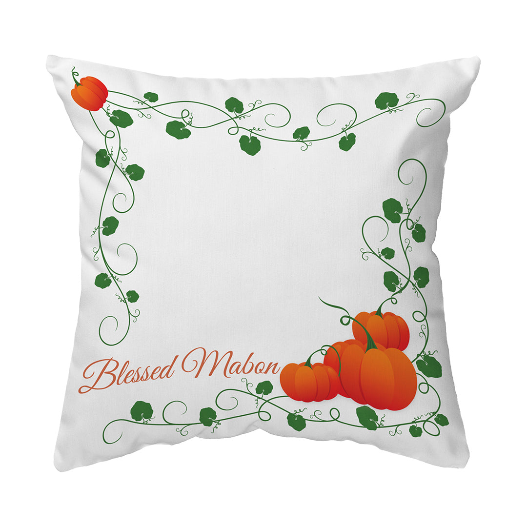 Throw Pillow Blessed Mabon Pumpkins