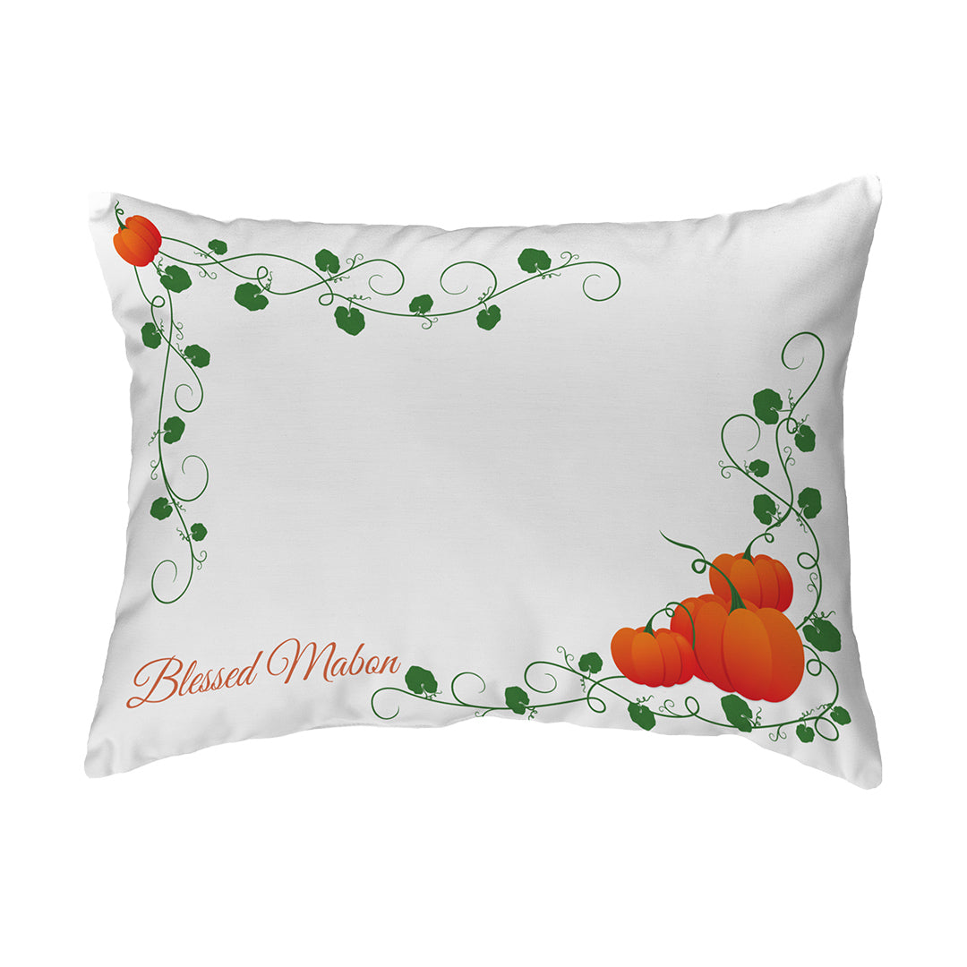 Throw Pillow Blessed Mabon Pumpkins