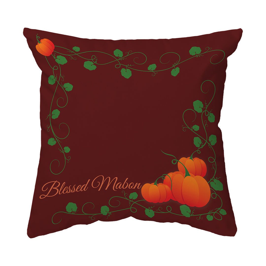 Throw Pillow Blessed Mabon Pumpkins