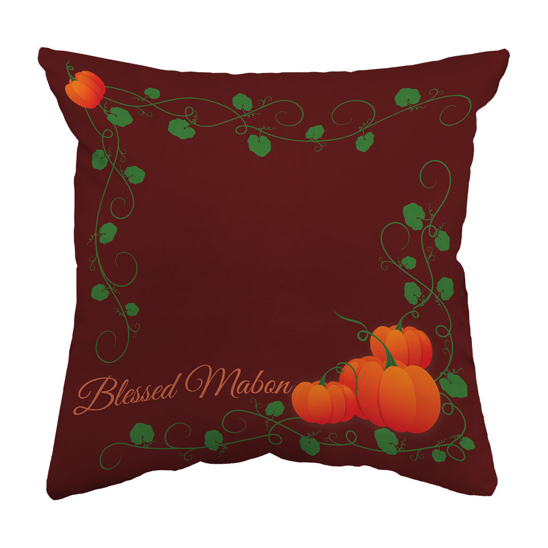 Throw Pillow Blessed Mabon Pumpkins