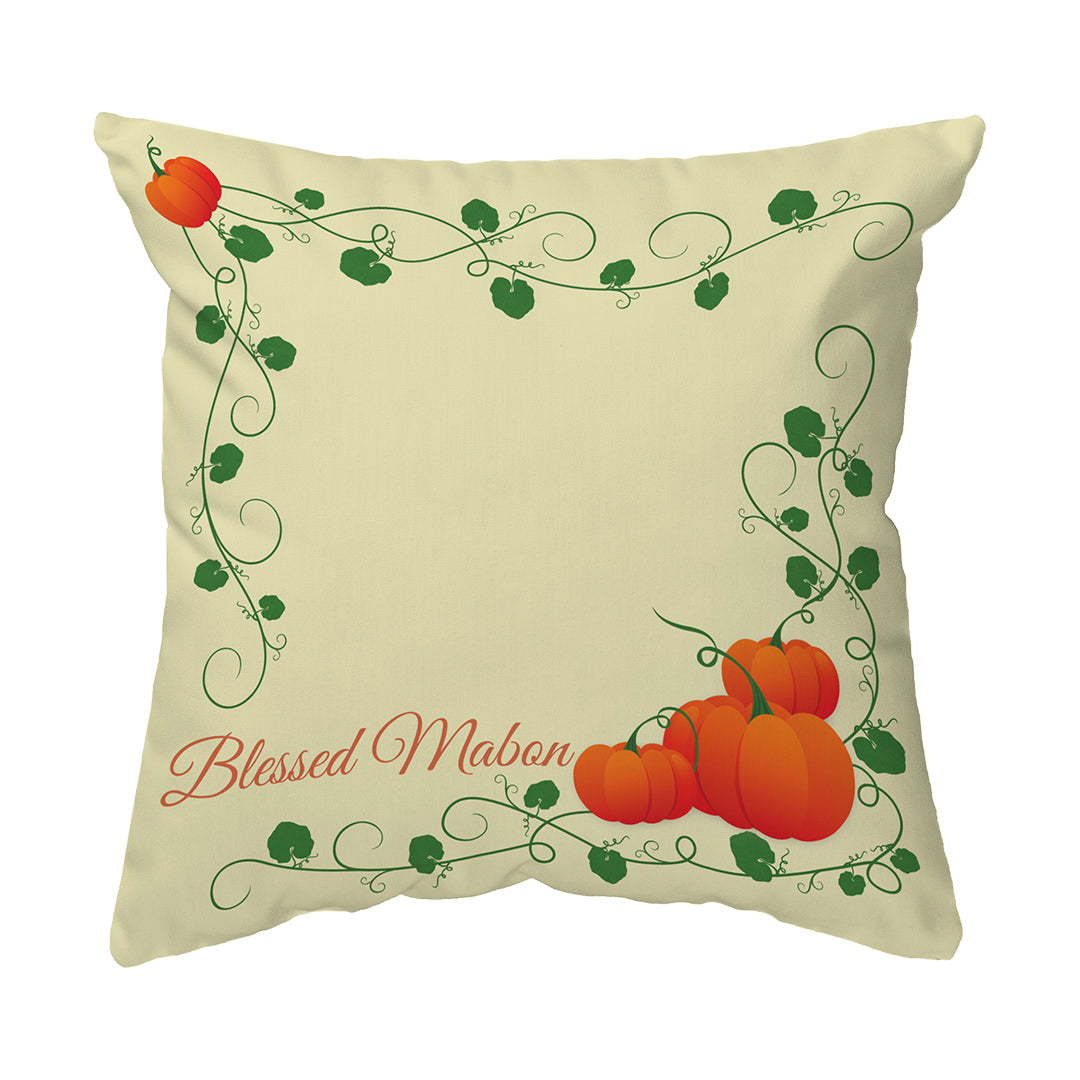 Throw Pillow Blessed Mabon Pumpkins