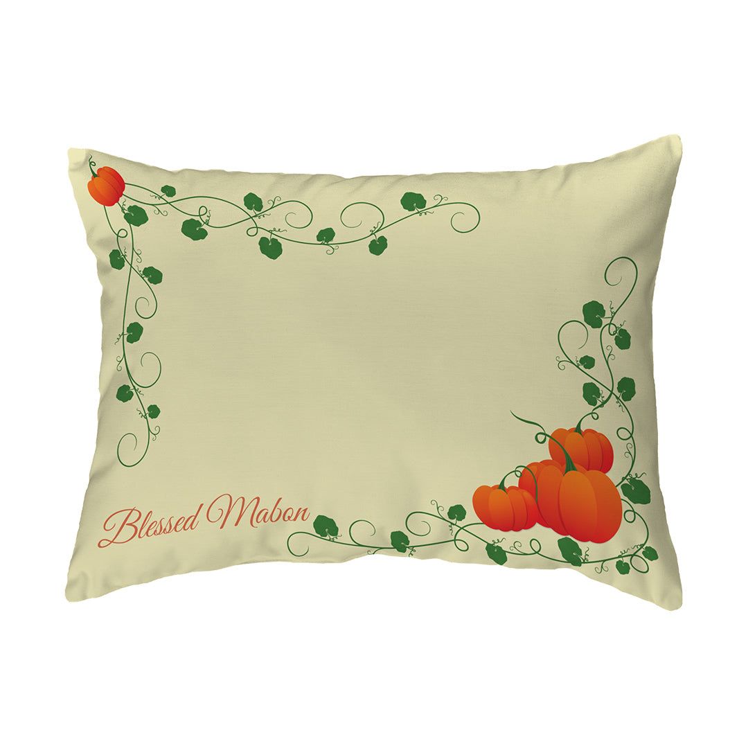 Throw Pillow Blessed Mabon Pumpkins