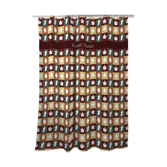 Shower Curtain Blessed Mabon Patches