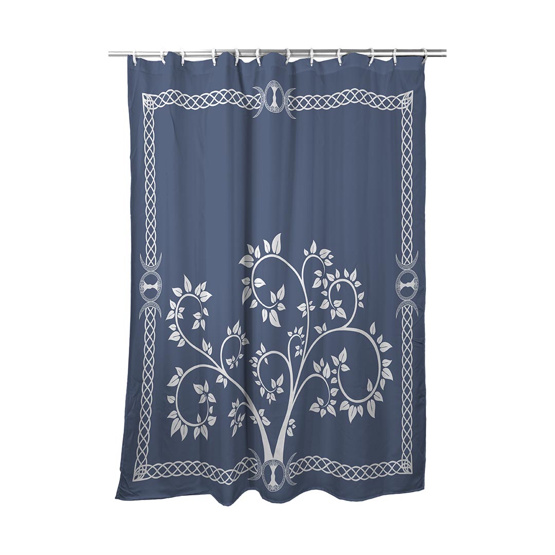 Shower Curtain Celtic Tree Framed