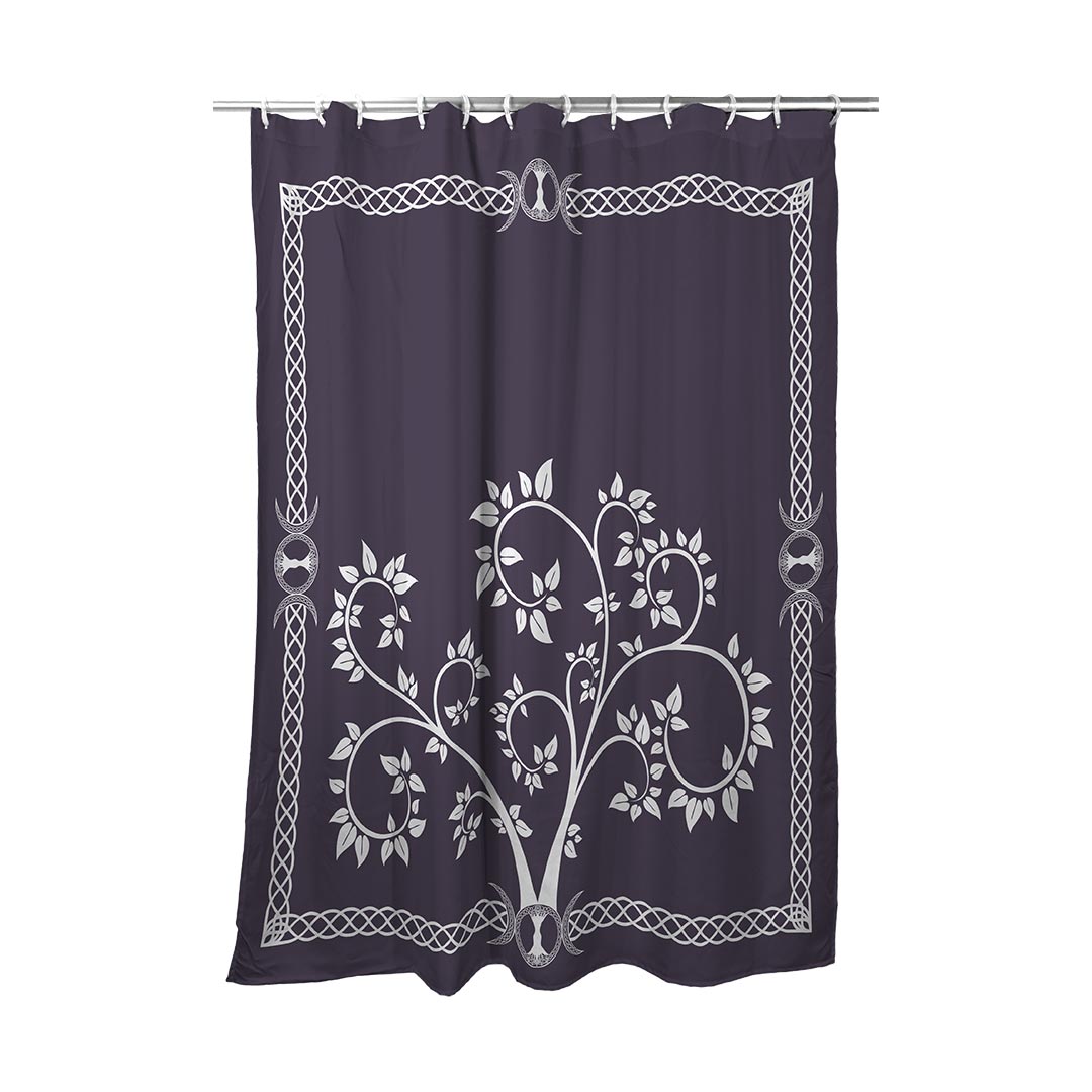 Shower Curtain Celtic Tree Framed