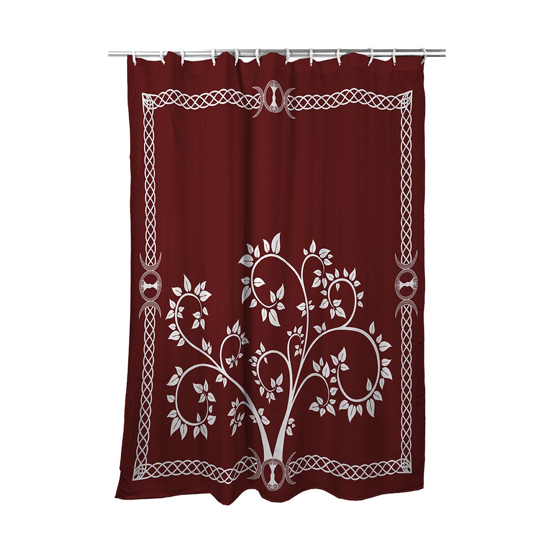 Shower Curtain Celtic Tree Framed